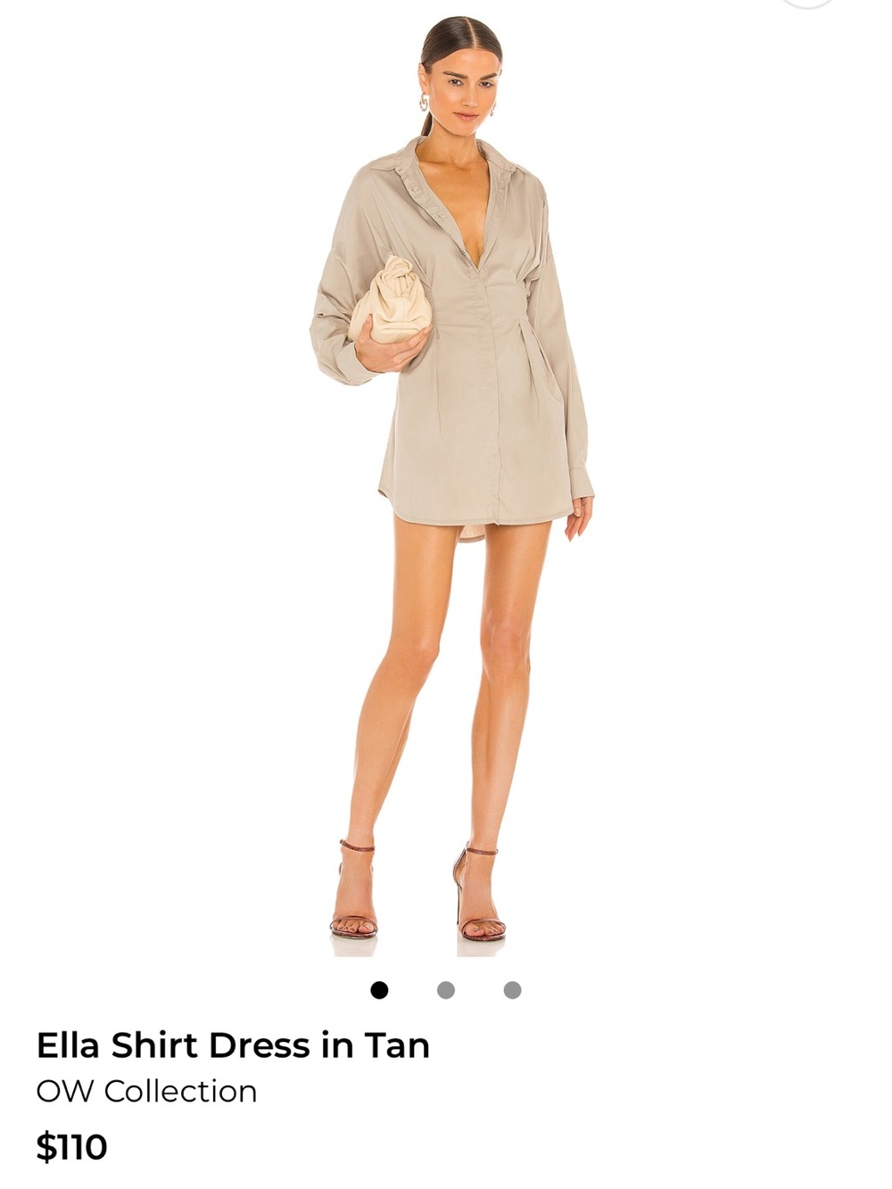 Ella Shirt Dress in Tan